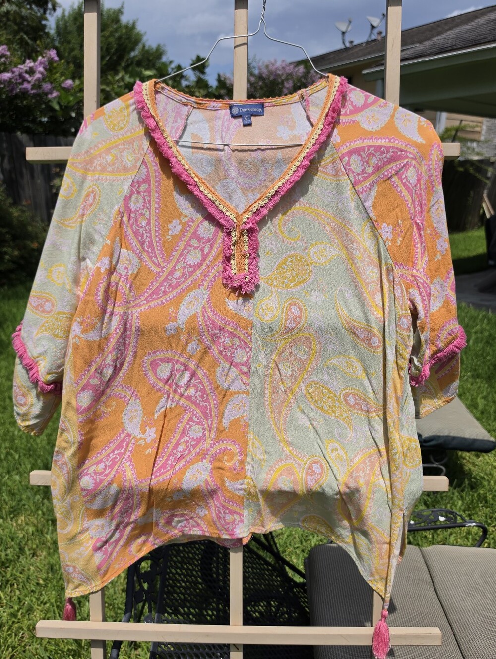 Democracy floral top XL